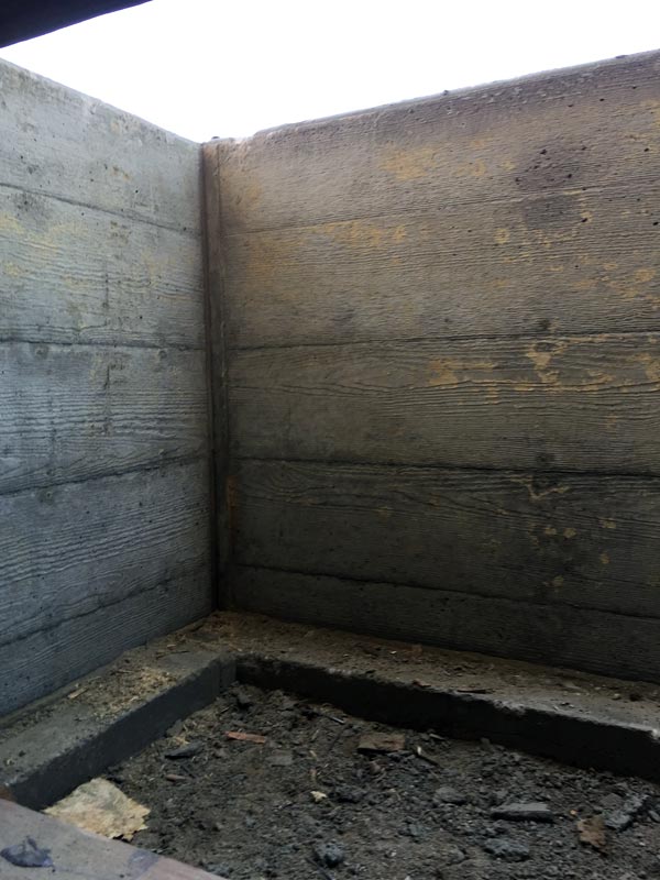 Window Well with Board Formed Concrete