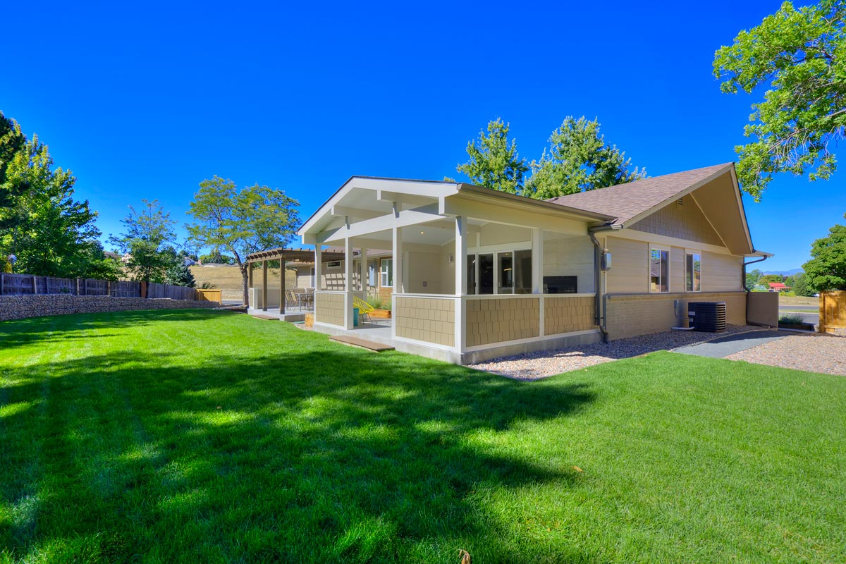 Backyard with Outdoor Living Room and Dining